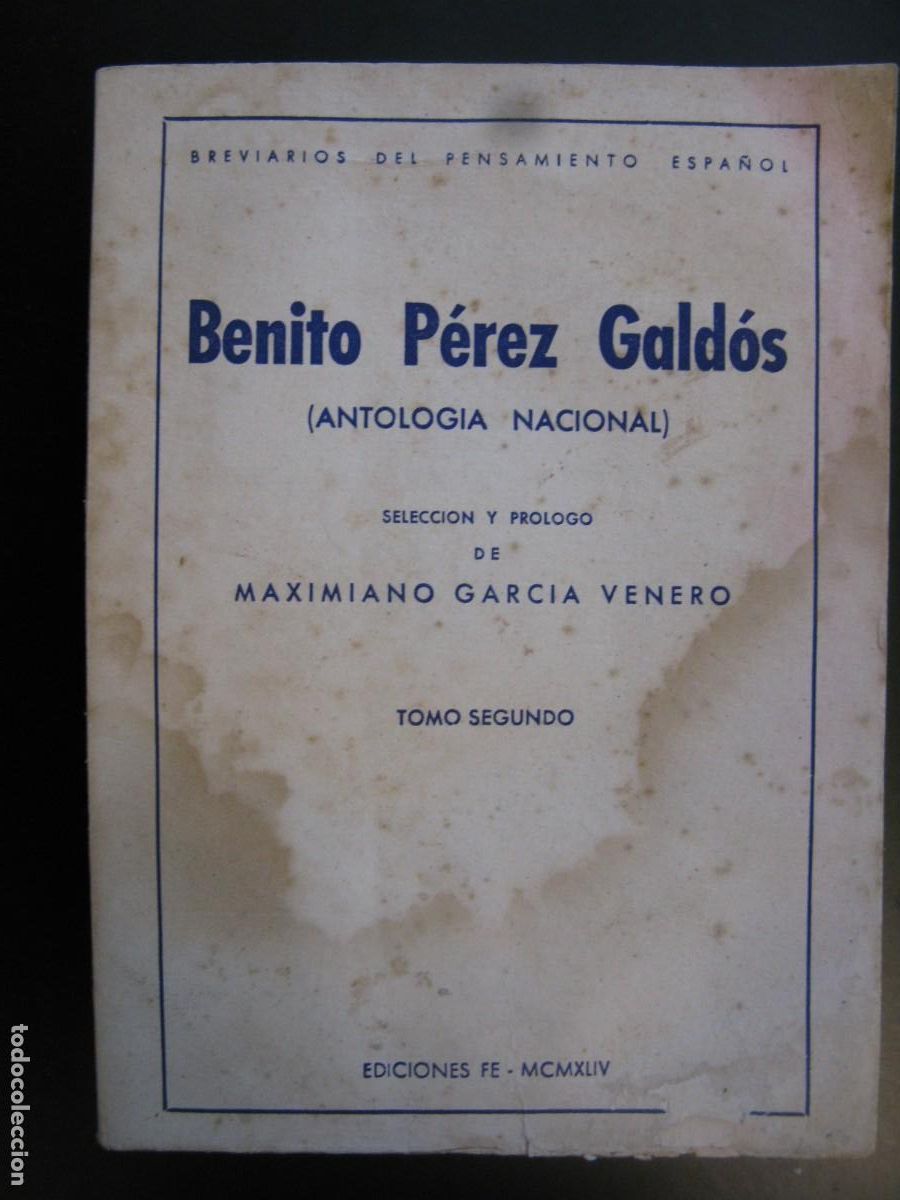 Second hand books: Antolog&iacute;a nacional. - P&Eacute;REZ GALD&Oacute;S, Benito: