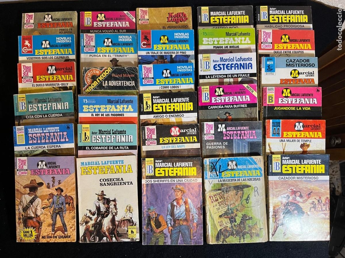 Libros de segunda mano: Lote 30 novelas Oeste Marcial Lafuente Estefan&iacute;a Bruguera Toray Roll&aacute;n western pulp vintage