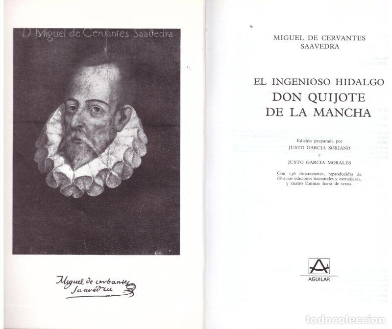 Livros em segunda m&atilde;o: EL INGENIOSO HIDALGO DON QUIJOTE de la MANCHA - Cervantes, Miguel - Ed. Aguilar - 1979, 1&ordf; Ed.