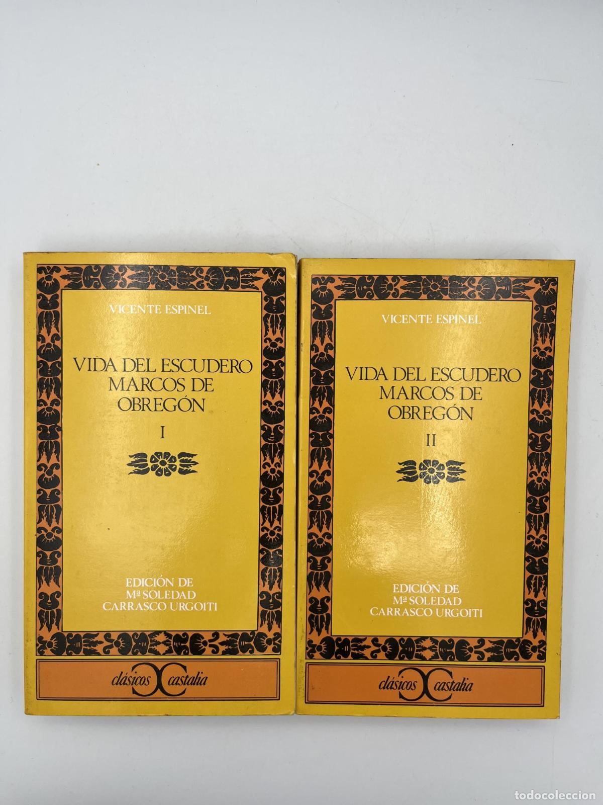 Libros de segunda mano: Vida del escudero Marcos de Obreg&oacute;n, I y II - Espinel, Vicente