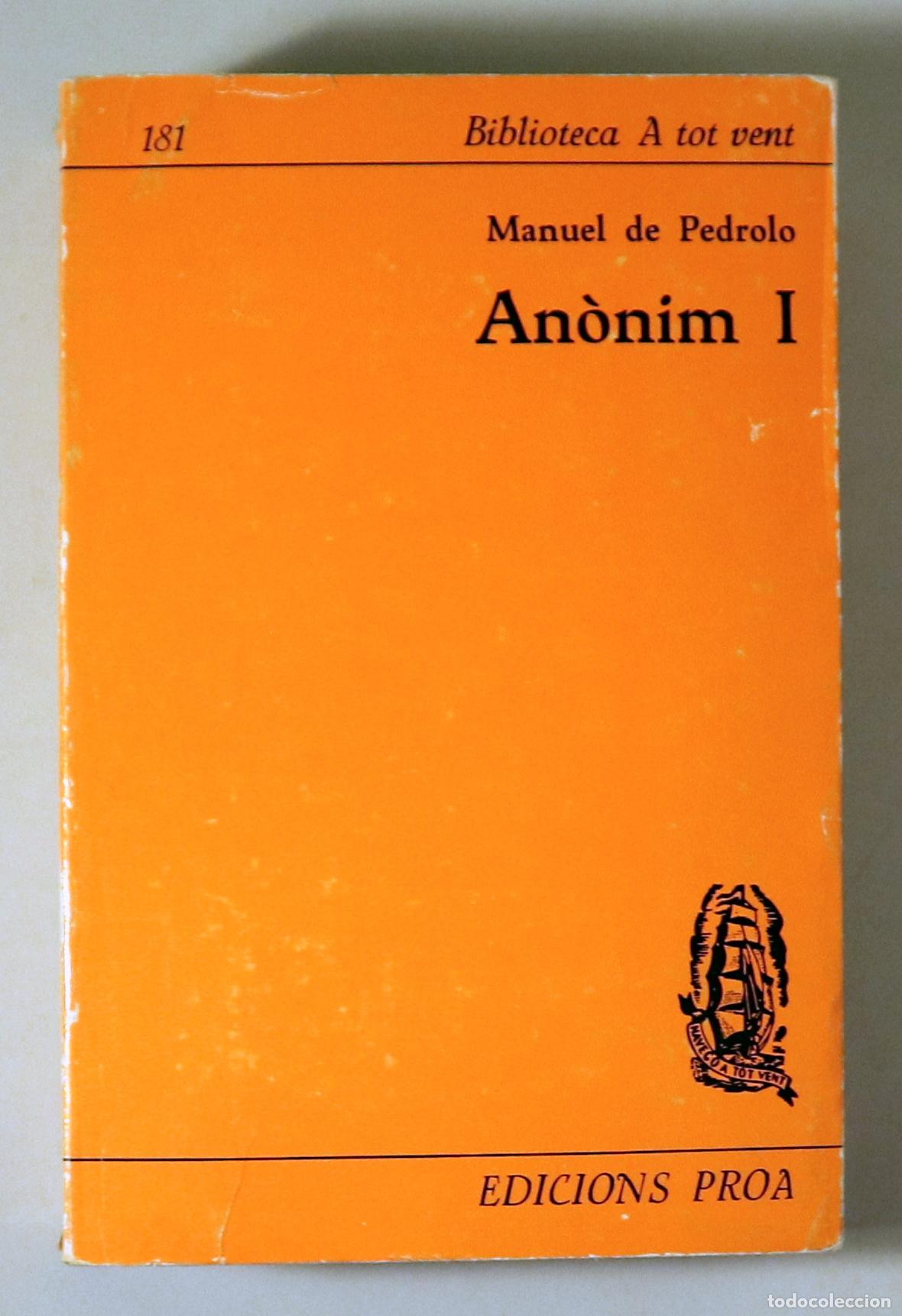 Gebrauchte B&uuml;cher: PEDROLO, Manuel de - AN&Ograve;NIM I - Barcelona 1978 - 1a edici&oacute;