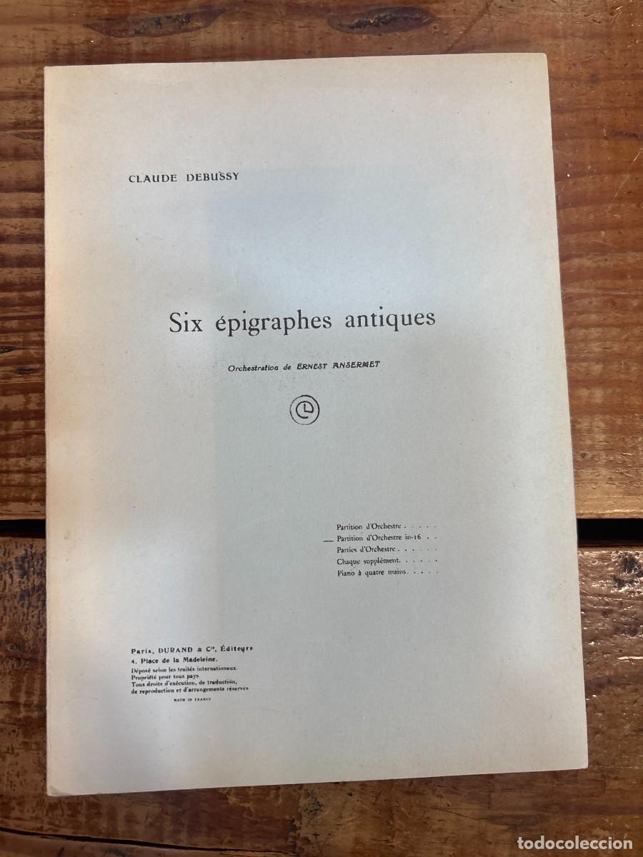 Libros de segunda mano: six epigraphes antiques claude debussy ernest ansermet