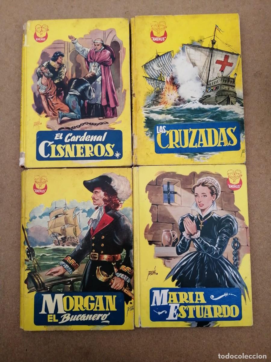Libros de segunda mano: EL CARDENAL CISNEROS - LAS CRUZADAS - MORGAN EL PIRATA - MARIA ESTUARDO (COLECCION AMENUS)
