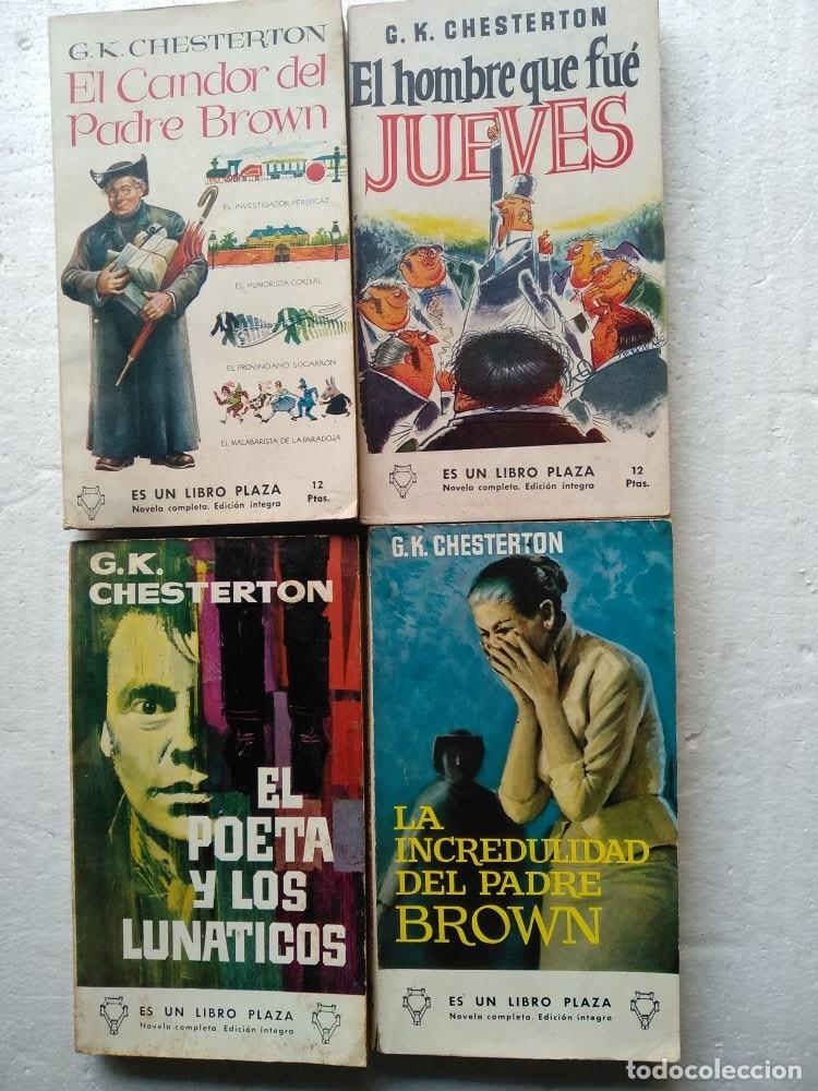 Libros de segunda mano: lote 4 libros CHERTESTON, el candor del padre Brown , el hombre que fue jueves, el poeta y los