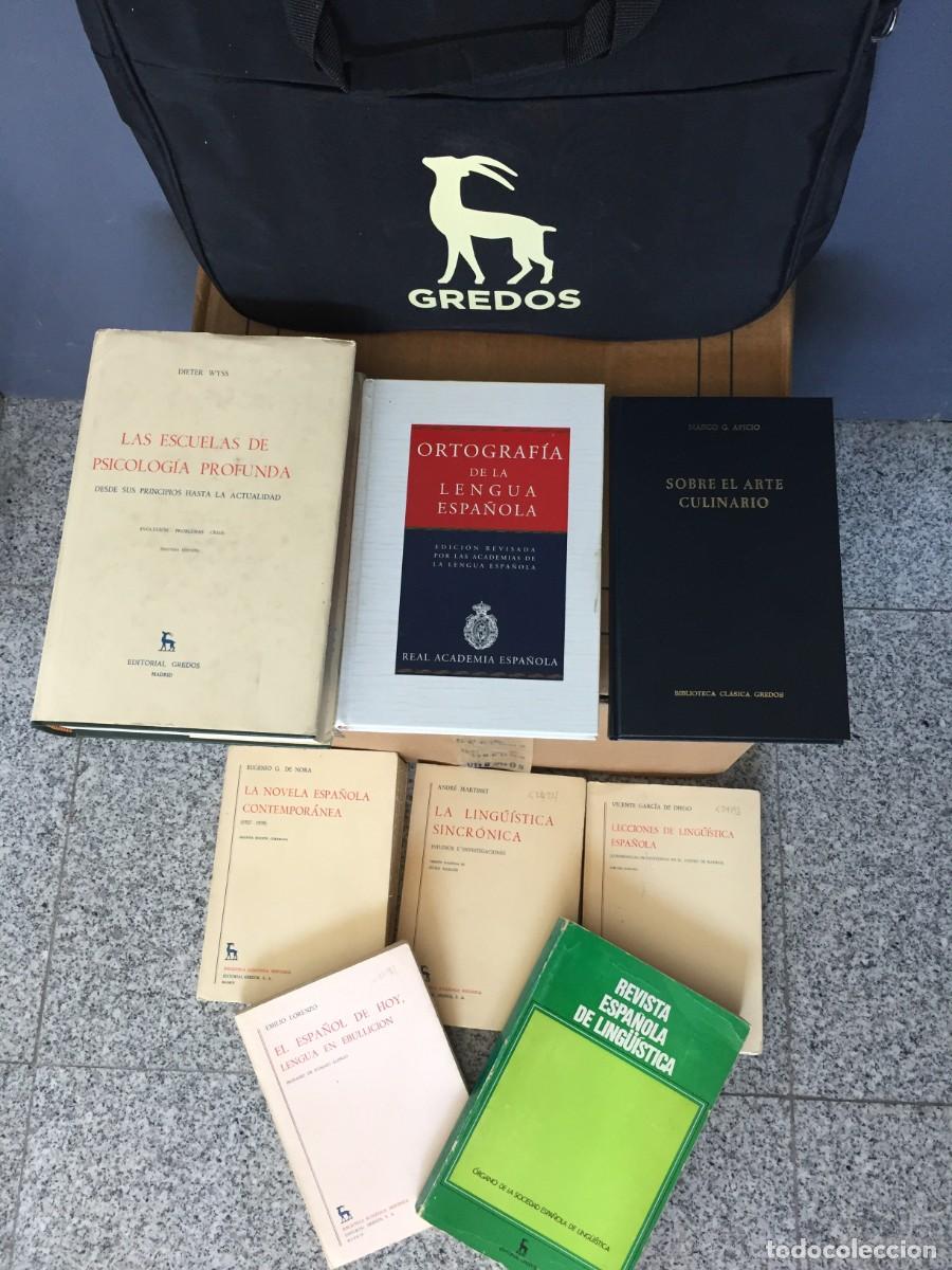 Libros de segunda mano: Lote stock ed. Gredos, Espasa: Libros, malet&iacute;n, diccionario, ling&uuml;istica (biblioteca cl&aacute;sica)