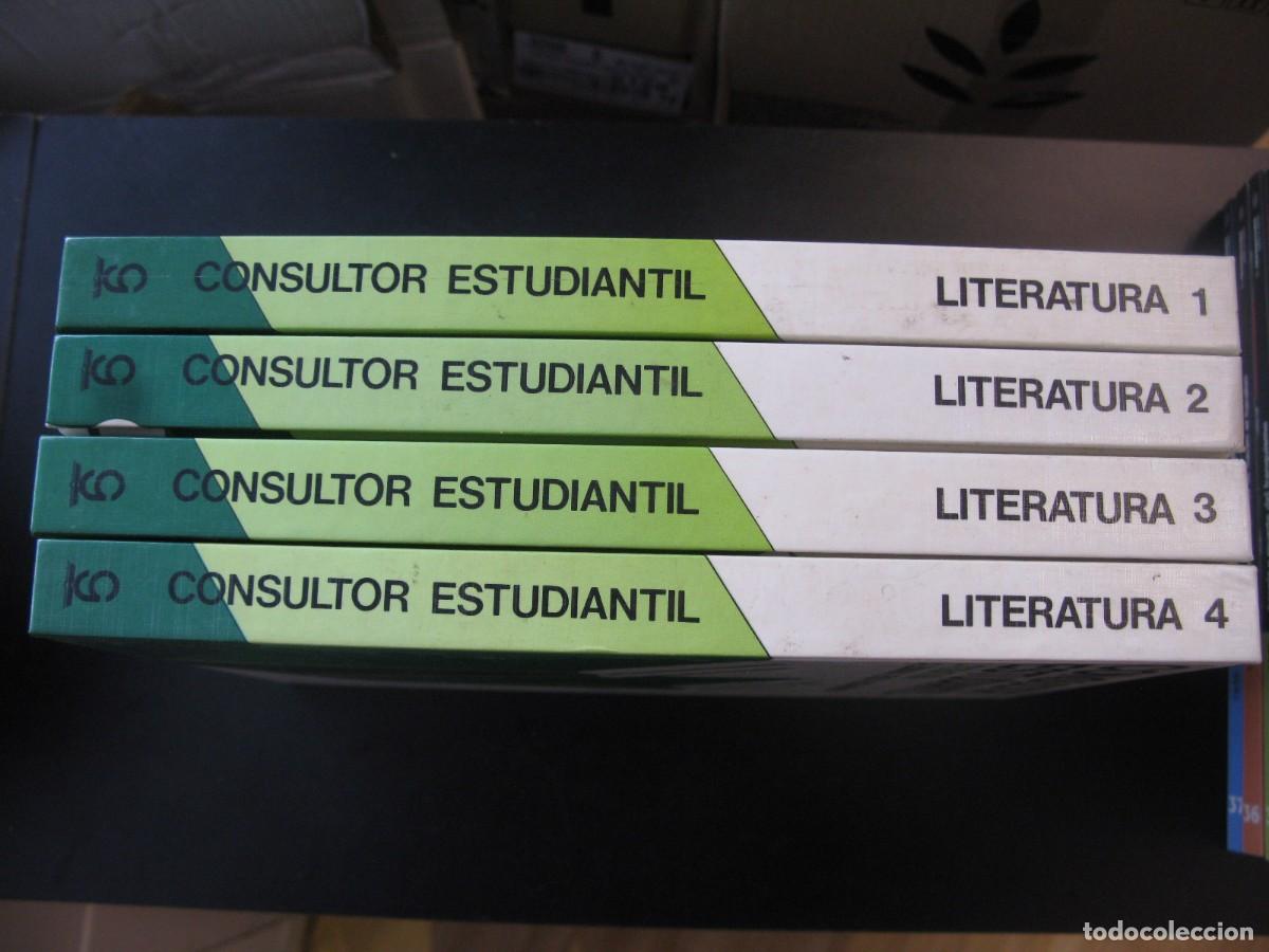Libros de segunda mano: CONSULTOR ESTUDIANTIL. LITERATURA. 4 VOL&Uacute;MENES