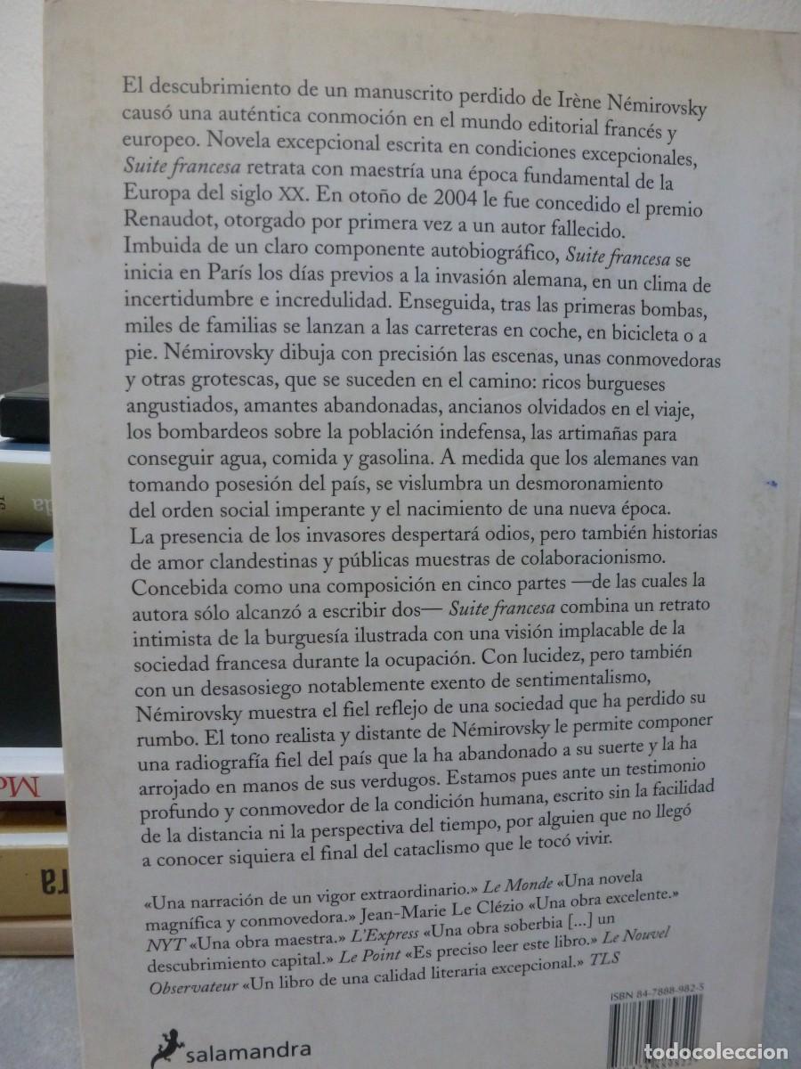 Libros de segunda mano: SUITE FRANCESA. IR&Egrave;NE NEMIROVSKY. PRIMERA EDICI&Oacute;N, SALAMANDRA 2005 - Foto 2