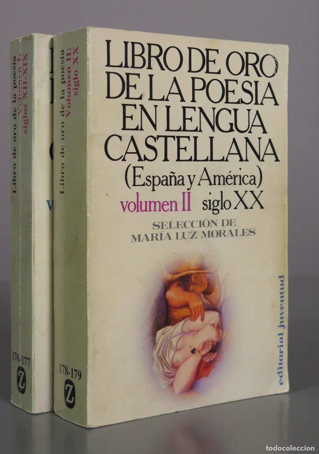 Libros de segunda mano: Libro de oro de la poes&iacute;a en lengua castellana (Espa&ntilde;a y Am&eacute;rica) - Mar&iacute;a Luz Morales - 2 T