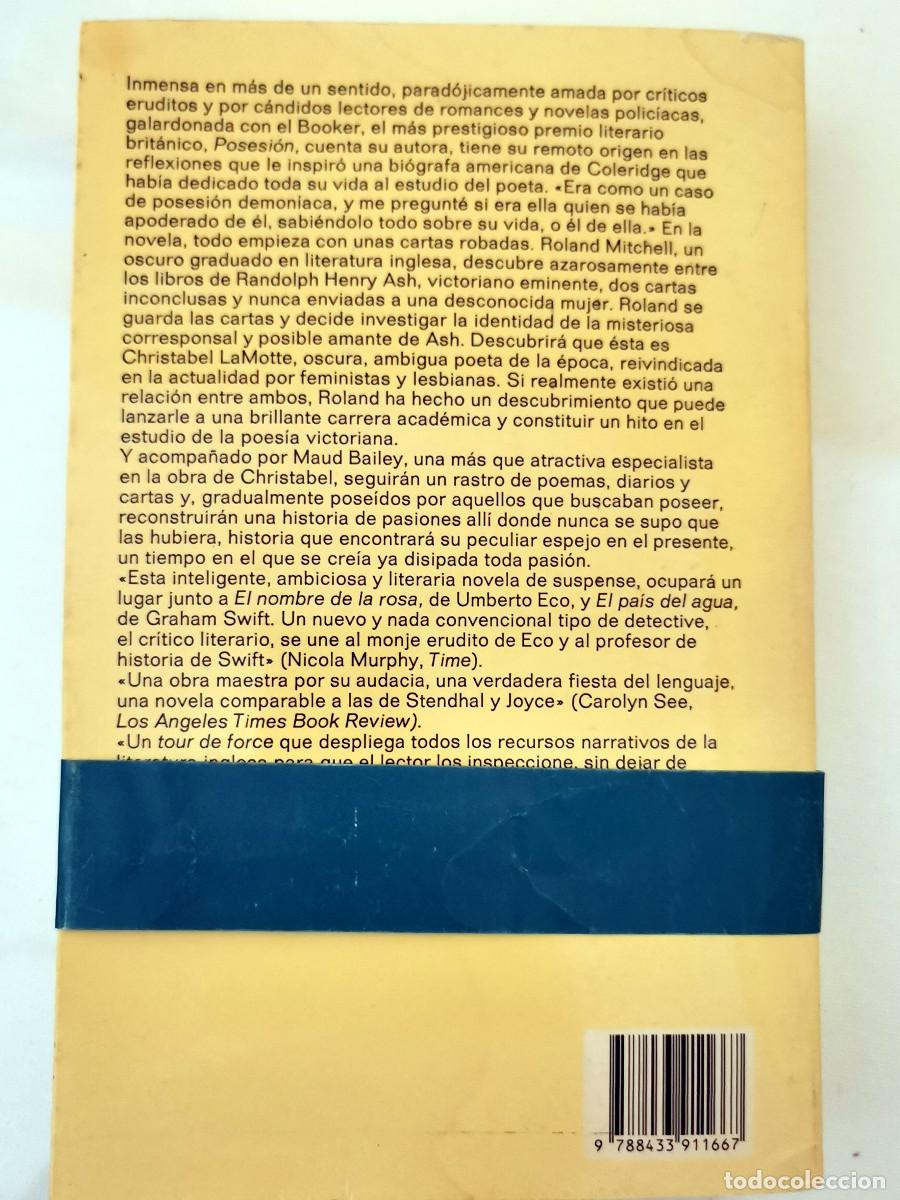 Libros de segunda mano: Posesi&oacute;n A. S. Byatt - Foto 2