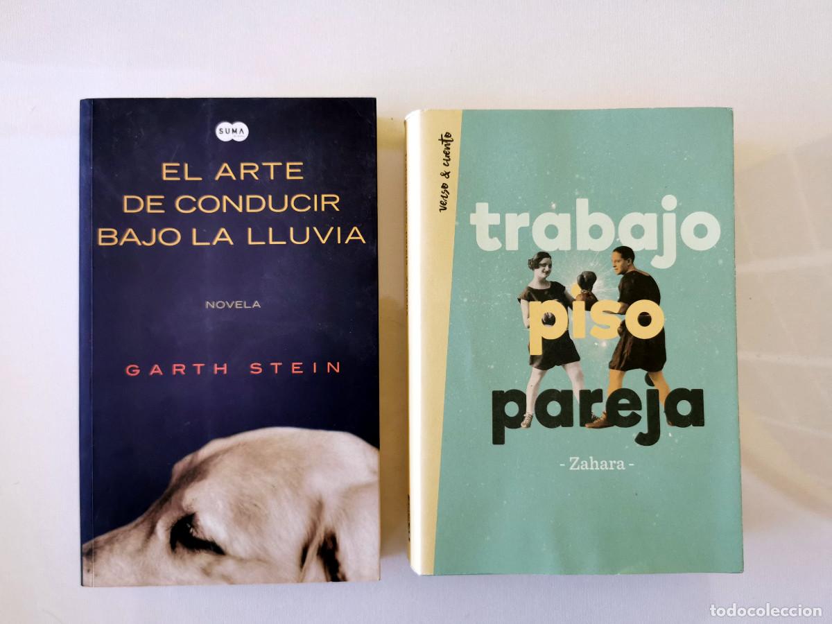 Libros de segunda mano: El arte de conducir bajo la lluvia. Garth Stein. Suma + Trabajo, piso, pareja. Zahara. Aguilar