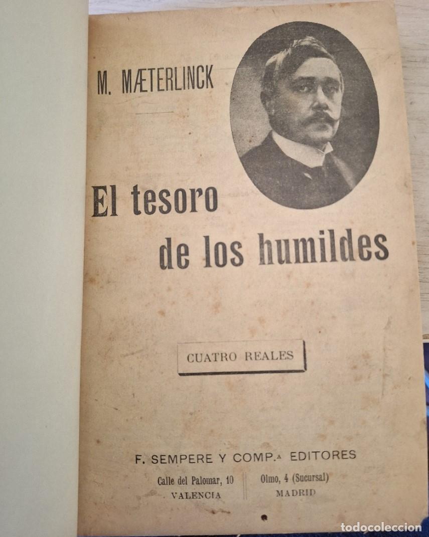 Libros de segunda mano: EL TESORO DE LOS HUMILDES. - MAETERLINCK, Mauricio.
