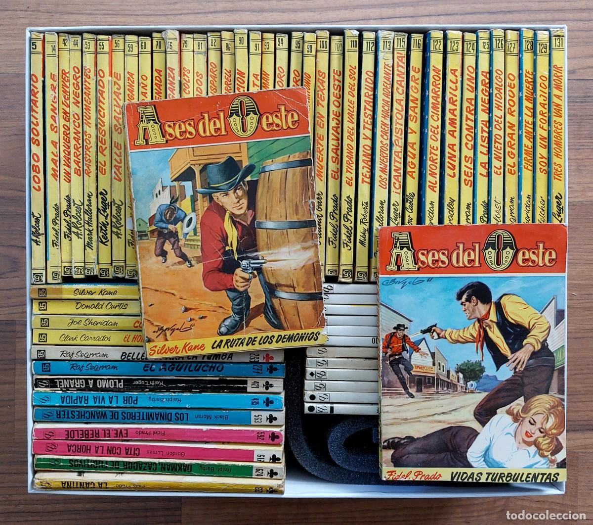 Libros de segunda mano: COLECCION ASES DEL OESTE BRUGUERA - LOTE 62 NOVELAS ANTIGUAS-BOLSILIBROS-PULP (BUEN ESTADO)