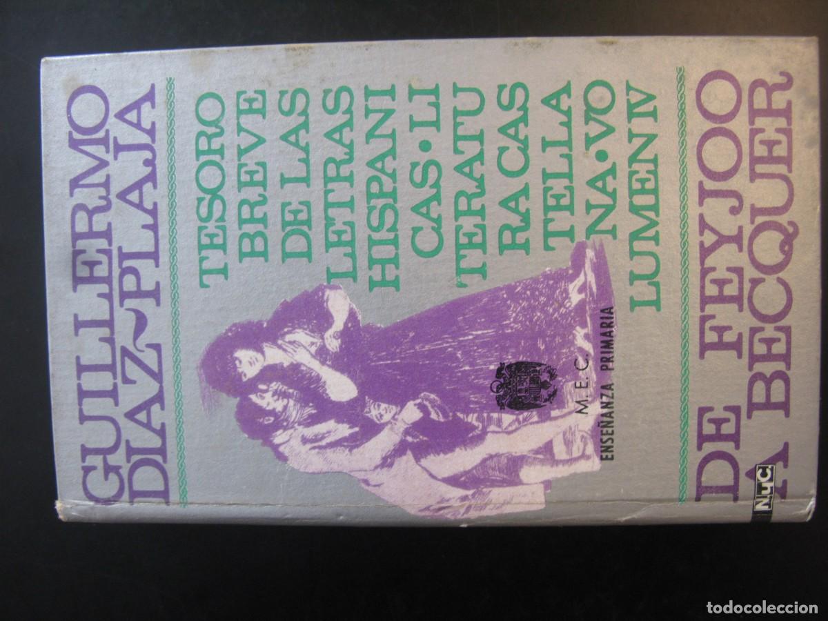 Libros de segunda mano: Diaz-Plaja, Guillermo -De Feyjoo a Becquer. Tesoro breve letras hispanicas. (Magisterio Espa&ntilde;ol, 68)