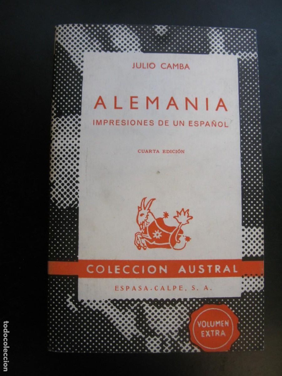 Second hand books: Alemania. Impresiones de un espa&ntilde;ol. Julio Camba.