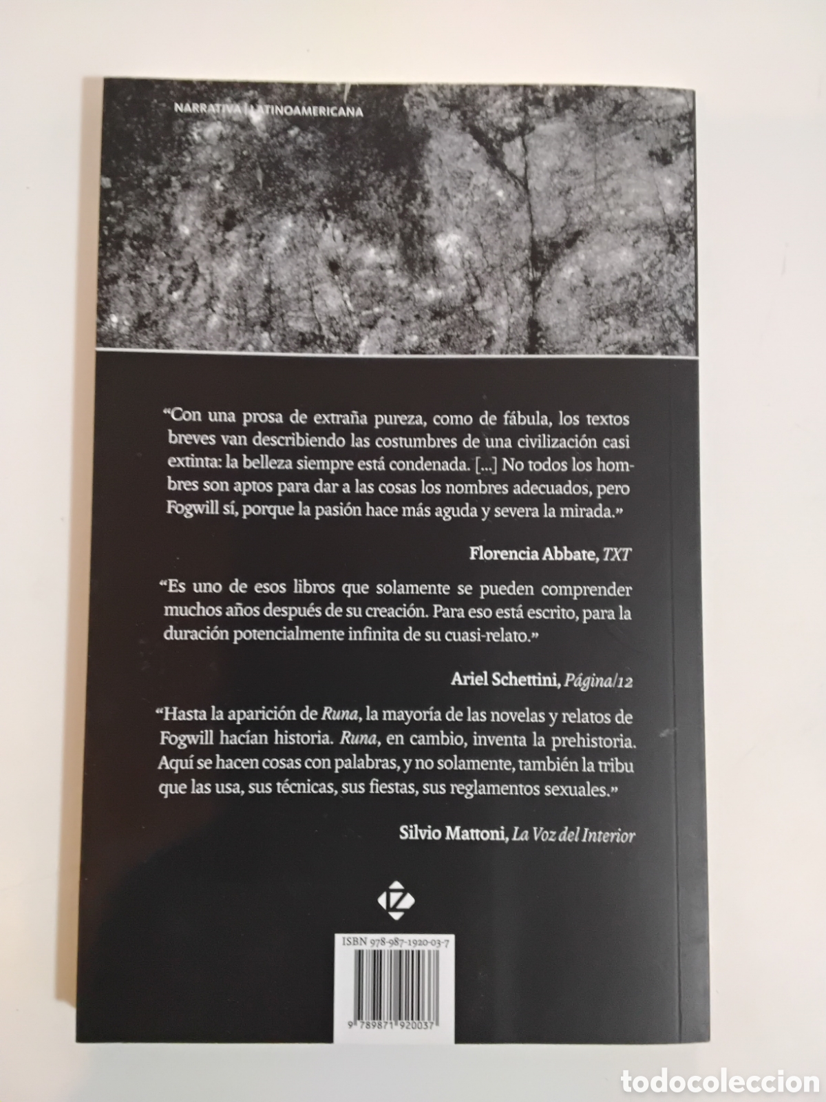 Libros de segunda mano: Fogwill &mdash; Runa &mdash; Interzona Editora, 2013 - Foto 2