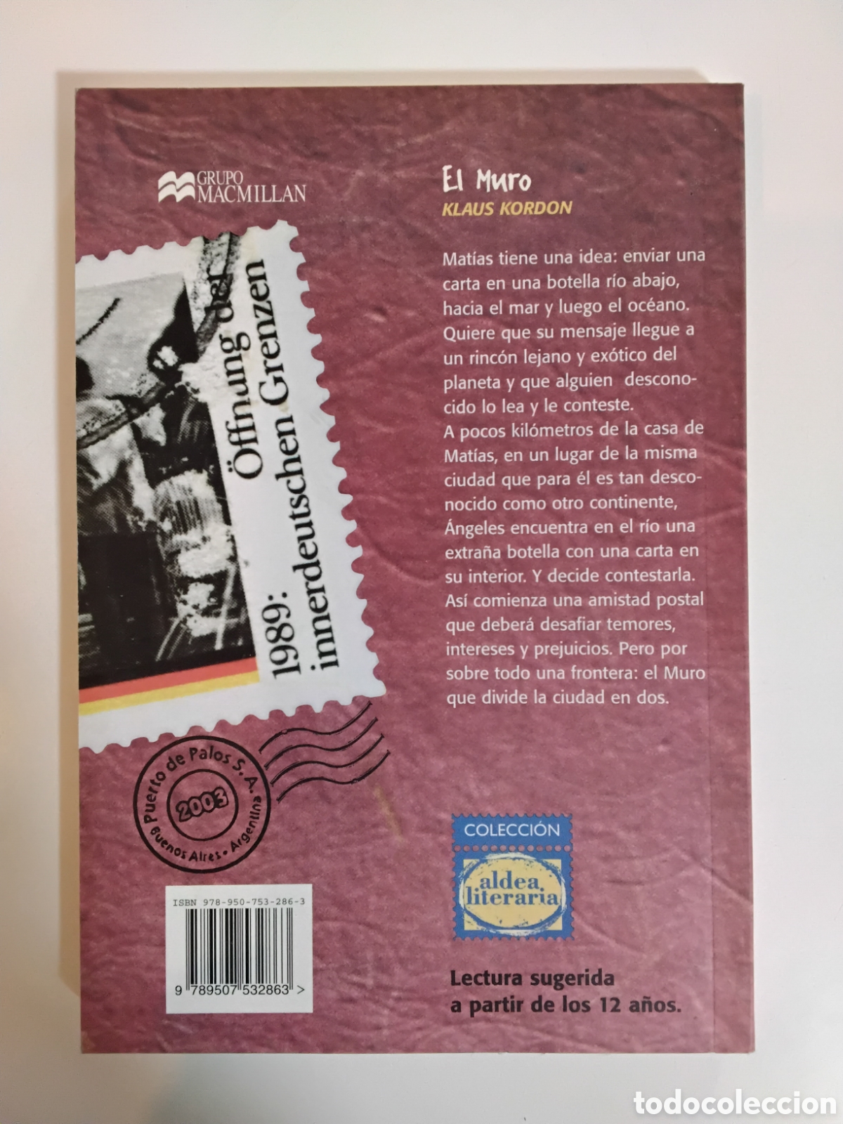 Libros de segunda mano: Klaus Kordon &mdash; El muro &mdash; C&aacute;ntaro, 2011 - Foto 2