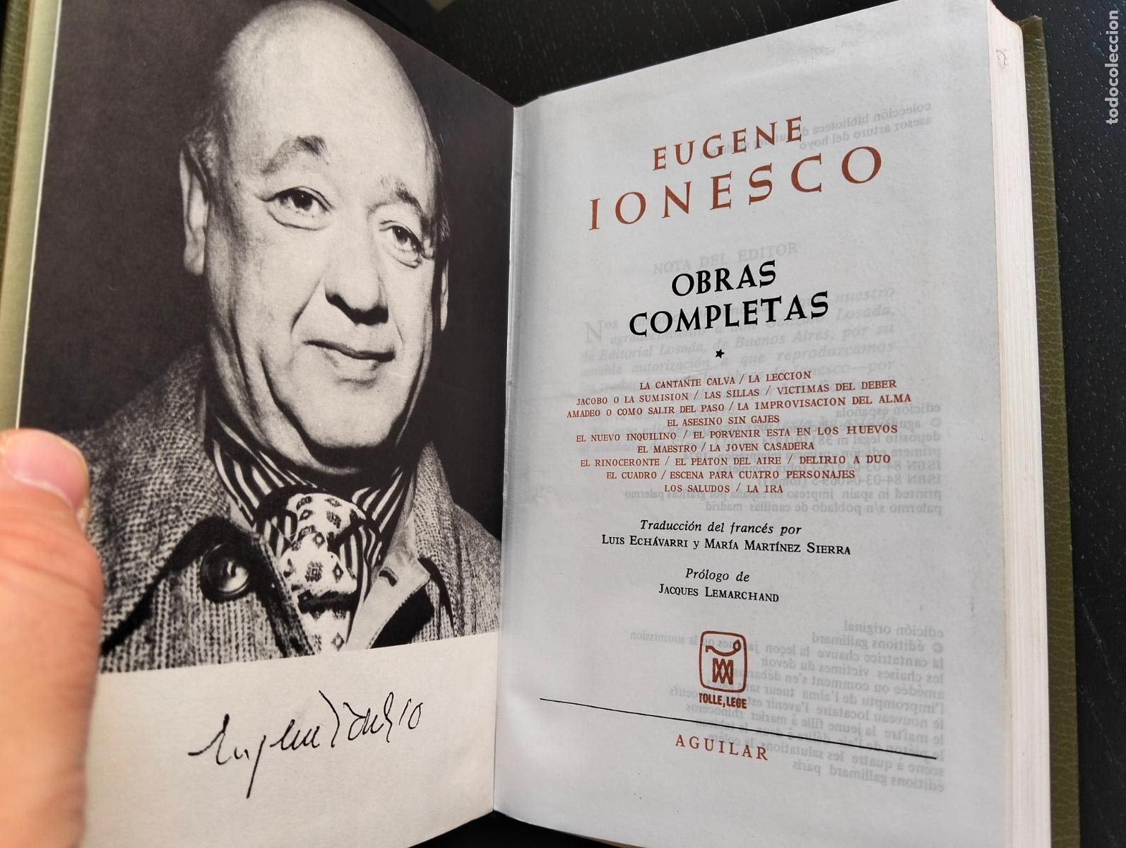 Libros de segunda mano: Narrativa. Obras Completas de Eugene Ionesco, Vol. 1. Aguilar, 1974 VISITA MI CATALOGO, L55