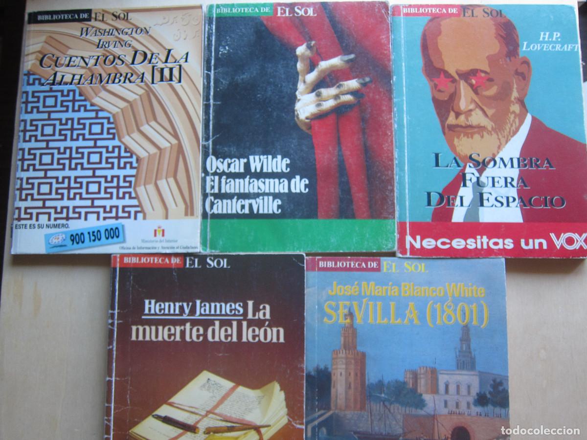 Libros de segunda mano: PACK BIBLIOTECA DE EL SOL - LOVECRAFT, BLANCO WHITE, IRWING, JAMES, WILDE (ALIANZA) NOVELAS