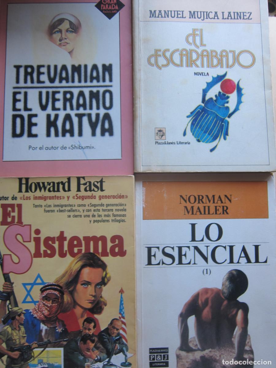 Libros de segunda mano: PACK NOVELAS PLAZA - EL SISTEMA, LO ESENCIAL DE MAILER, EL ESCARABAJO... (P&J) 4 UD. NOVELAS