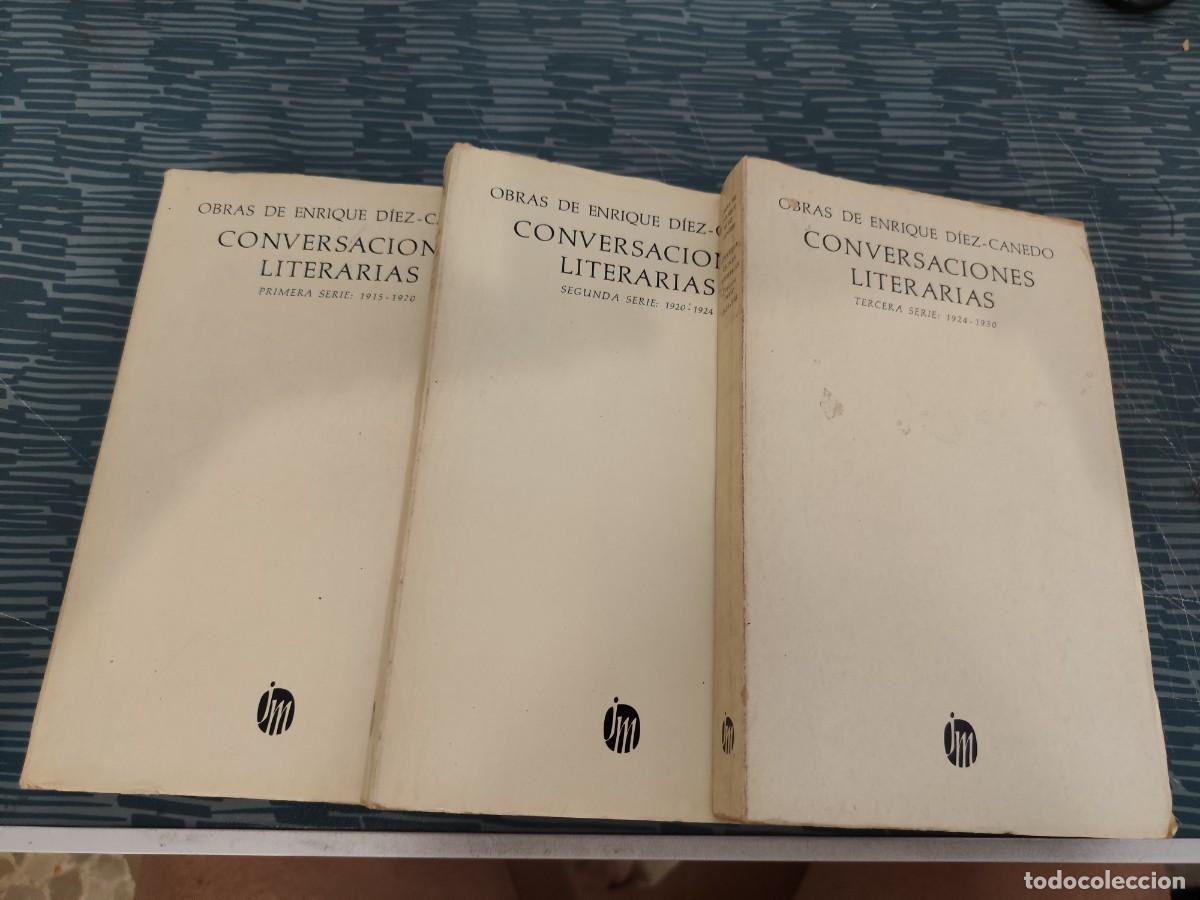 Libros de segunda mano: CONVERSACIONES LITERARIAS, ENRIQUE DIEZ CANEDO,3 TOMOS,JOAQU&Iacute;N MORTIZ EDITOR,1964,VER FOTOS.