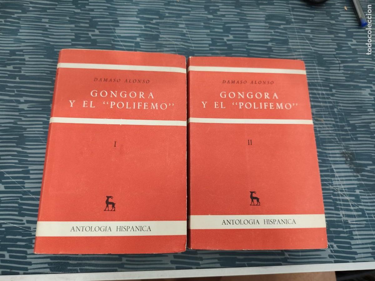 Libros de segunda mano: G&Oacute;NGORA Y EL POLIFEMO,DAMASO ALONSO,2 TOMOS, GREDOS EDITORIAL,1961,VER FOTOS.