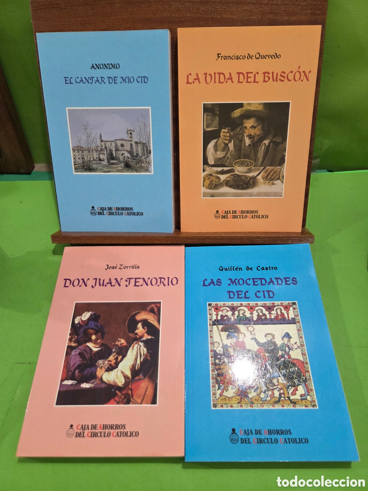 Libros de segunda mano: CUATRO LIBROS...&rdquo;&rdquo;CLASICOS ESPA&Ntilde;OLES &rdquo;&rdquo;...CAJA DE AHORROS DEL CIRCULO CATOLICO DE BURG