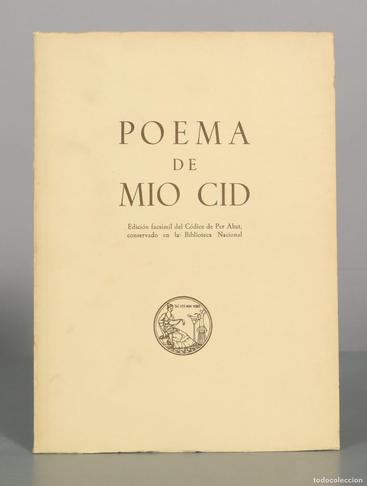 Libros de segunda mano: Poema de Mio Cid. 2 Vols. Facs&iacute;mil - Ram&oacute;n Men&eacute;ndez Pidal - Talleres Gr&aacute;ficos de Hauser y Menet