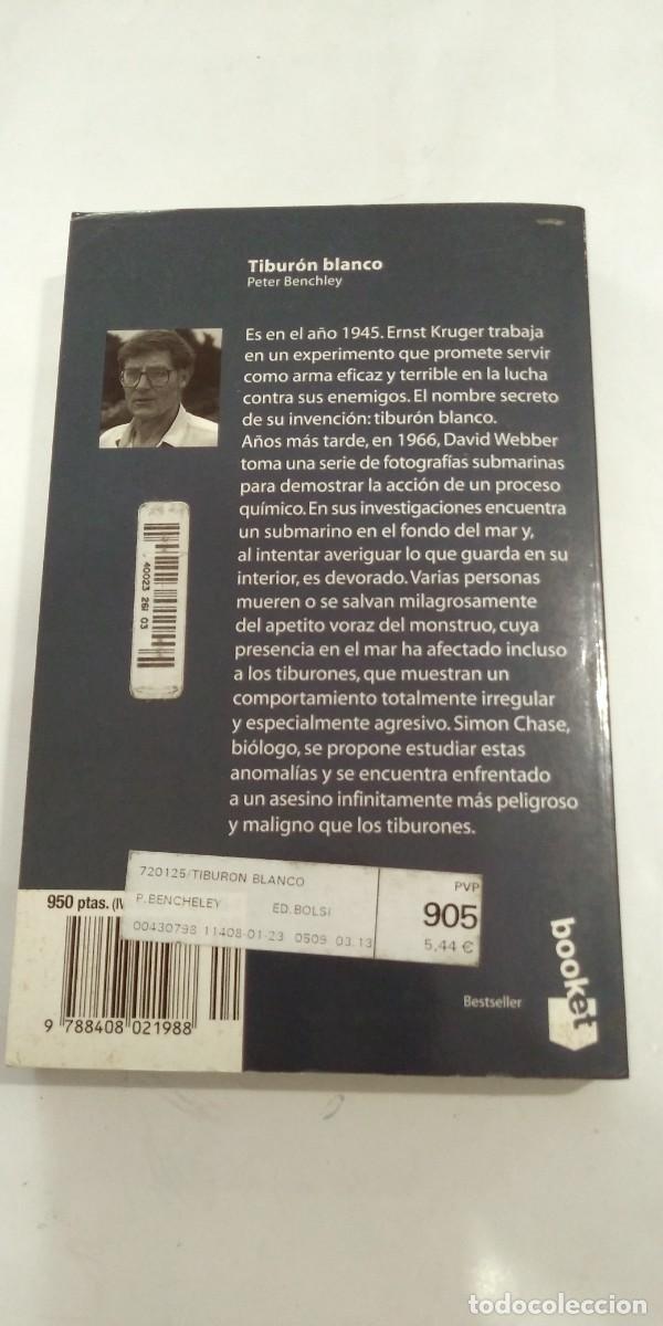 Libros de segunda mano: Tibur&oacute;n blanco Peter Benchley - Foto 2