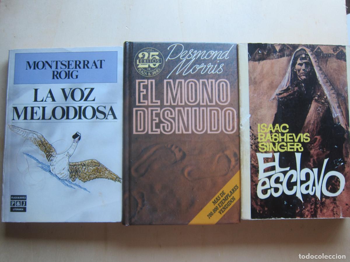 Libros de segunda mano: PACK NOVELAS PLAZA - EL MONO DESNUDO, LA VOZ MELODIOSA, EL ESCLAVO (P&J) 3 UD. NOVELAS