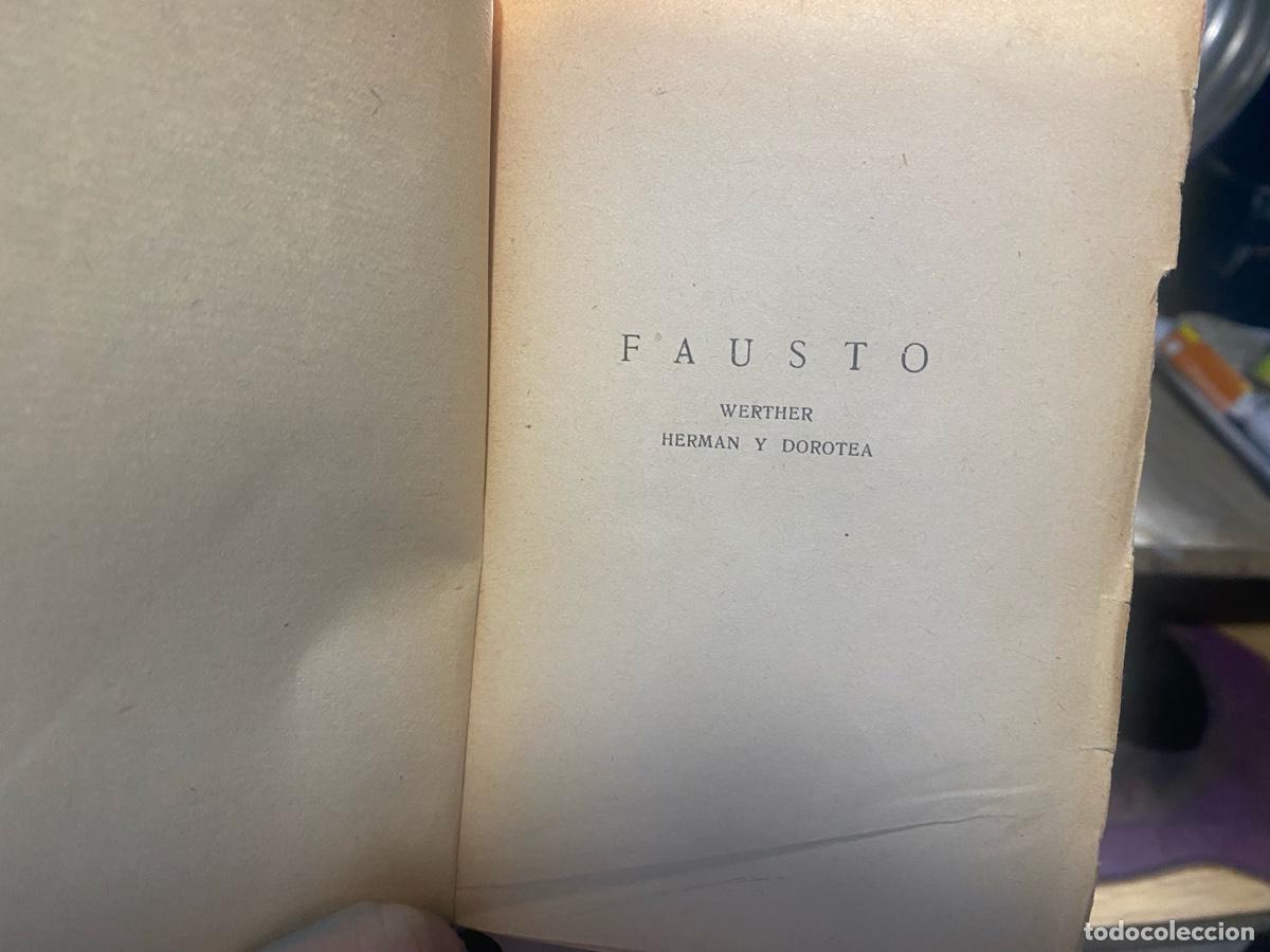 Libros de segunda mano: FAUSTO, WERTHER, HERMAN Y DOROTEA, DE GOETHE