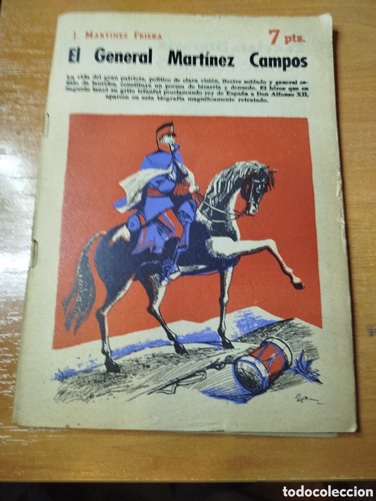 Libros de segunda mano: El general Mart&iacute;nez Campos. Mart&iacute;nez Friera. Revista literaria novelas y cuentos