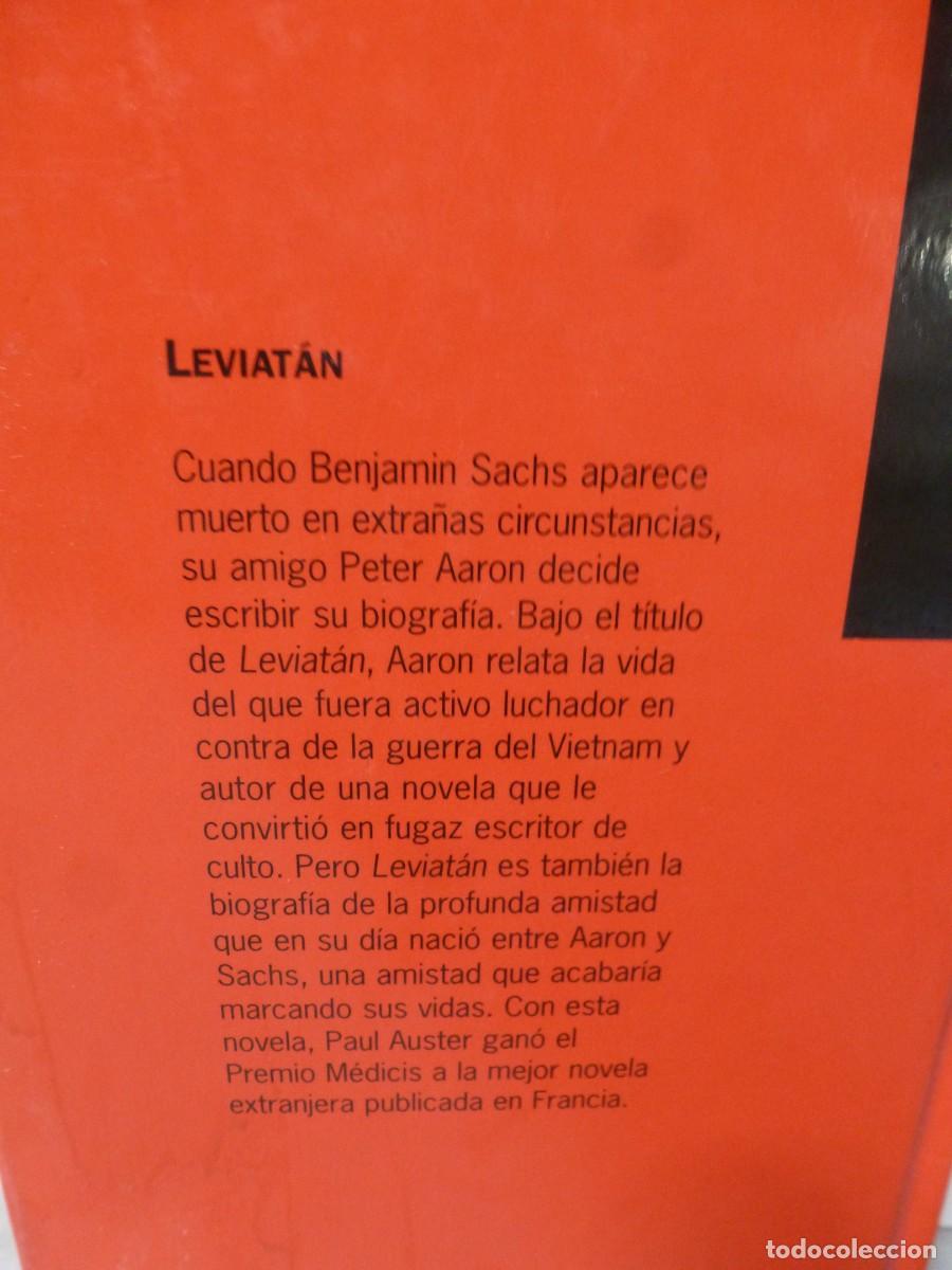 Libros de segunda mano: LEVIAT&Aacute;N. PAUL AUSTER. TAPAS DURAS - Foto 2