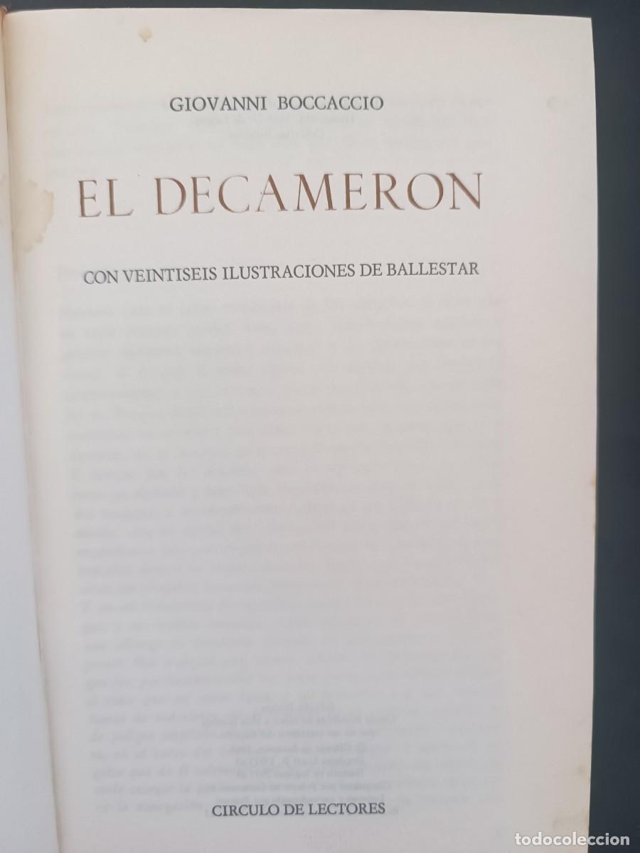 Libros de segunda mano: El Decamer&oacute;n Giovanni Boccaccio C&iacute;rculo de Lectores - Foto 3