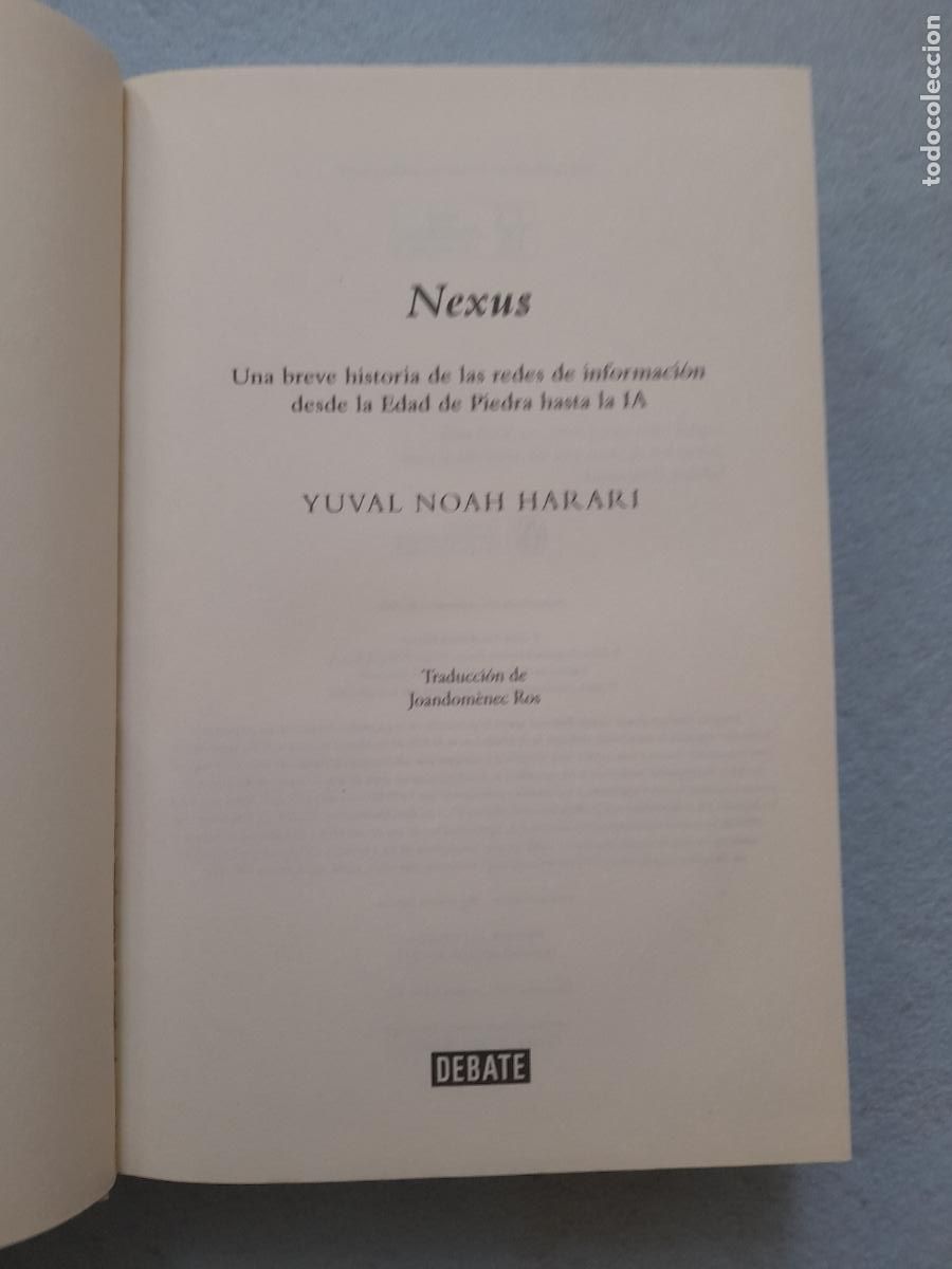 Libros de segunda mano: Nexus. Yuval Noah Harari. 1&ordf; Edici&oacute;n. - Foto 5