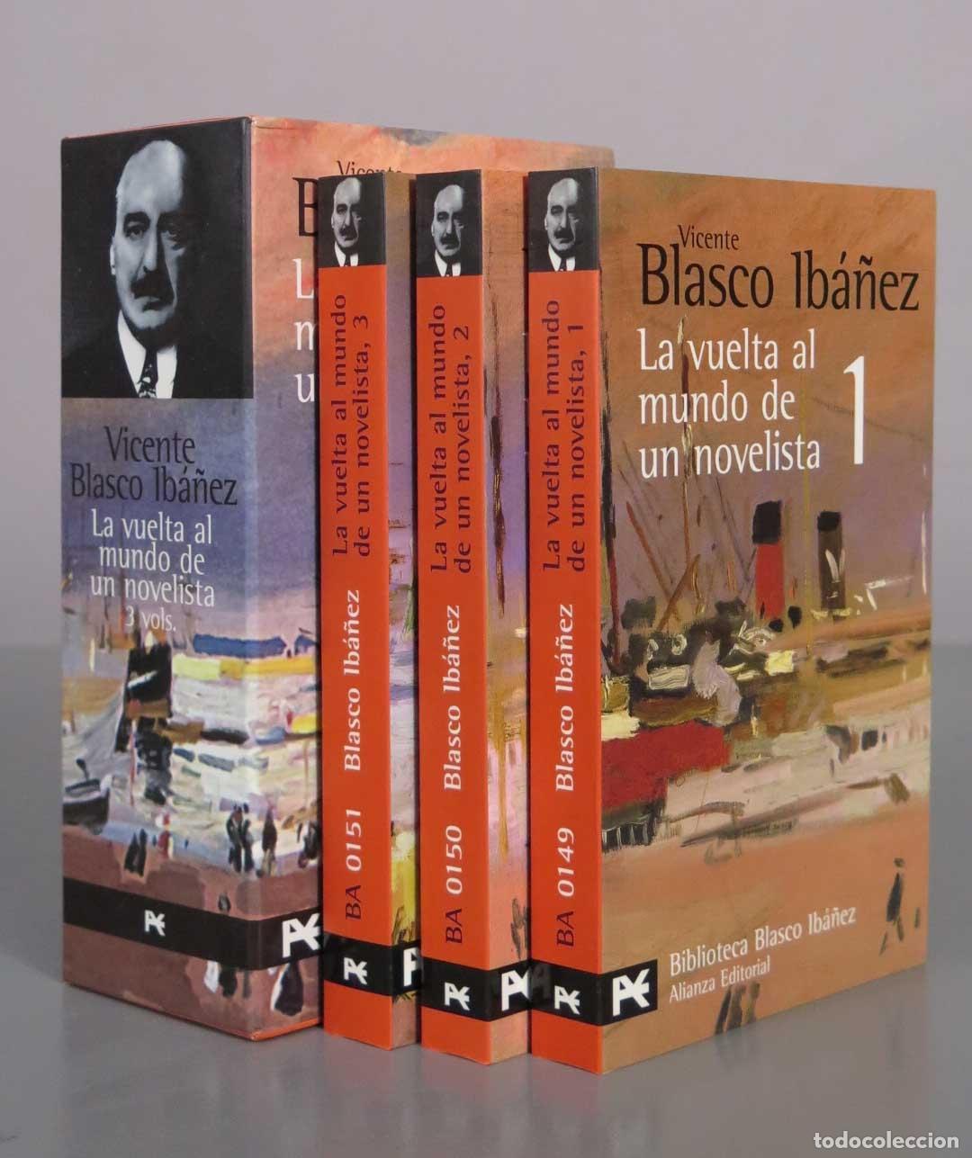 Libros de segunda mano: Estuche La vuelta al mundo de un novelista - Vicente Blasco Ib&aacute;&ntilde;ez - Alianza Editorial. 3 TOMOS