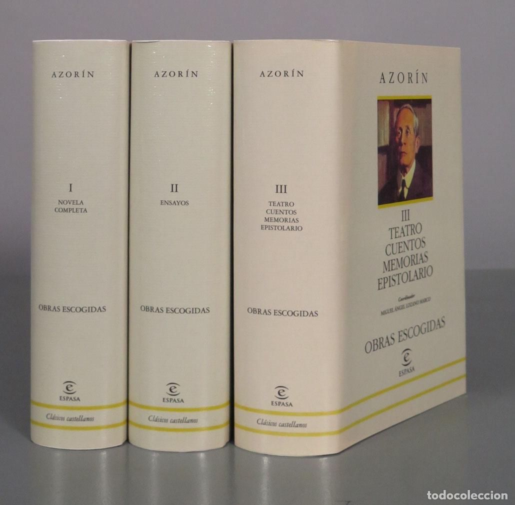 Libros de segunda mano: Obras escogidas - Azor&iacute;n - Espasa. 3 TOMOS