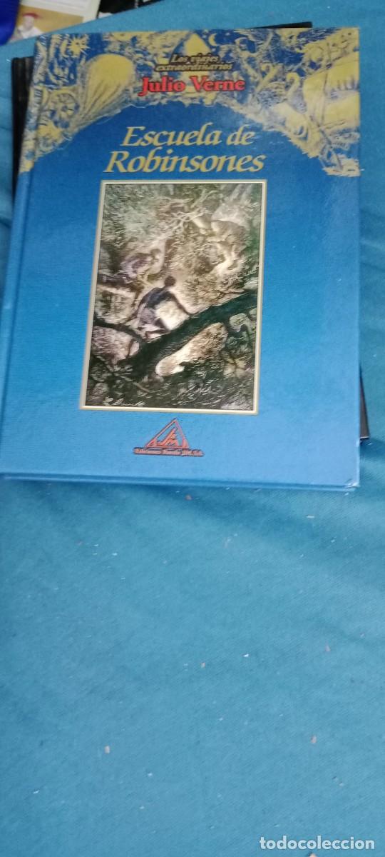 Libros de segunda mano: JULIO VERNE ESCUELA DE ROBINSONES LIBRO E-ABU