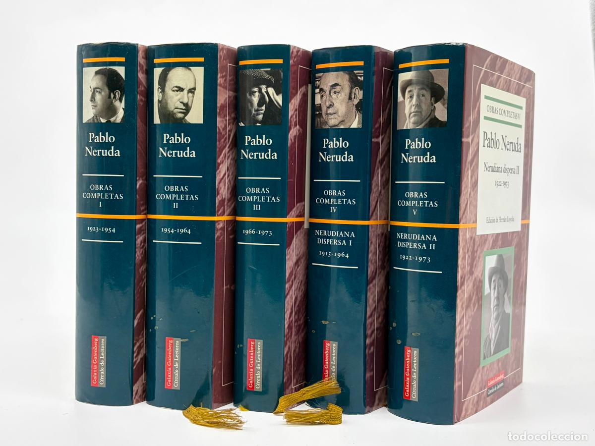 Libros de segunda mano: Pablo Neruda Obras completas. 5 tomos. Galaxia Gutenberg / C&iacute;rculo de Lectores