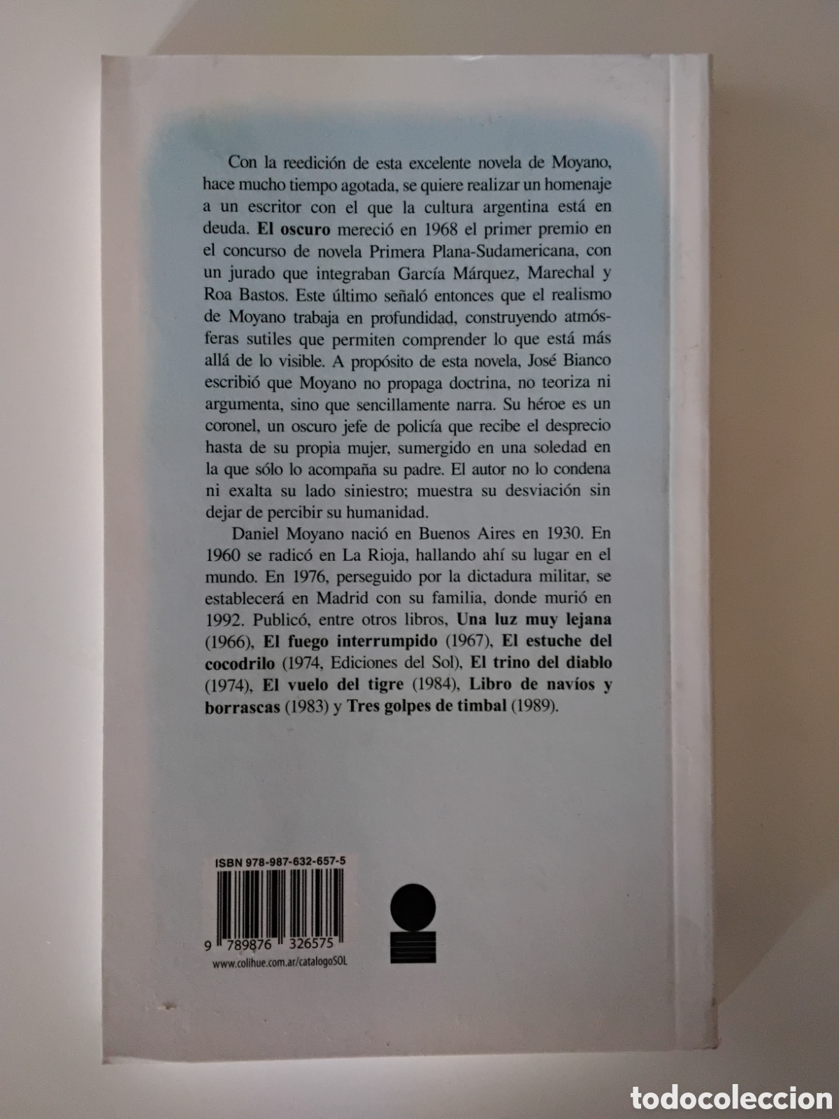 Libros de segunda mano: Daniel Moyano &ndash; El oscuro &ndash; Ediciones del Sol, 2013 - Foto 2