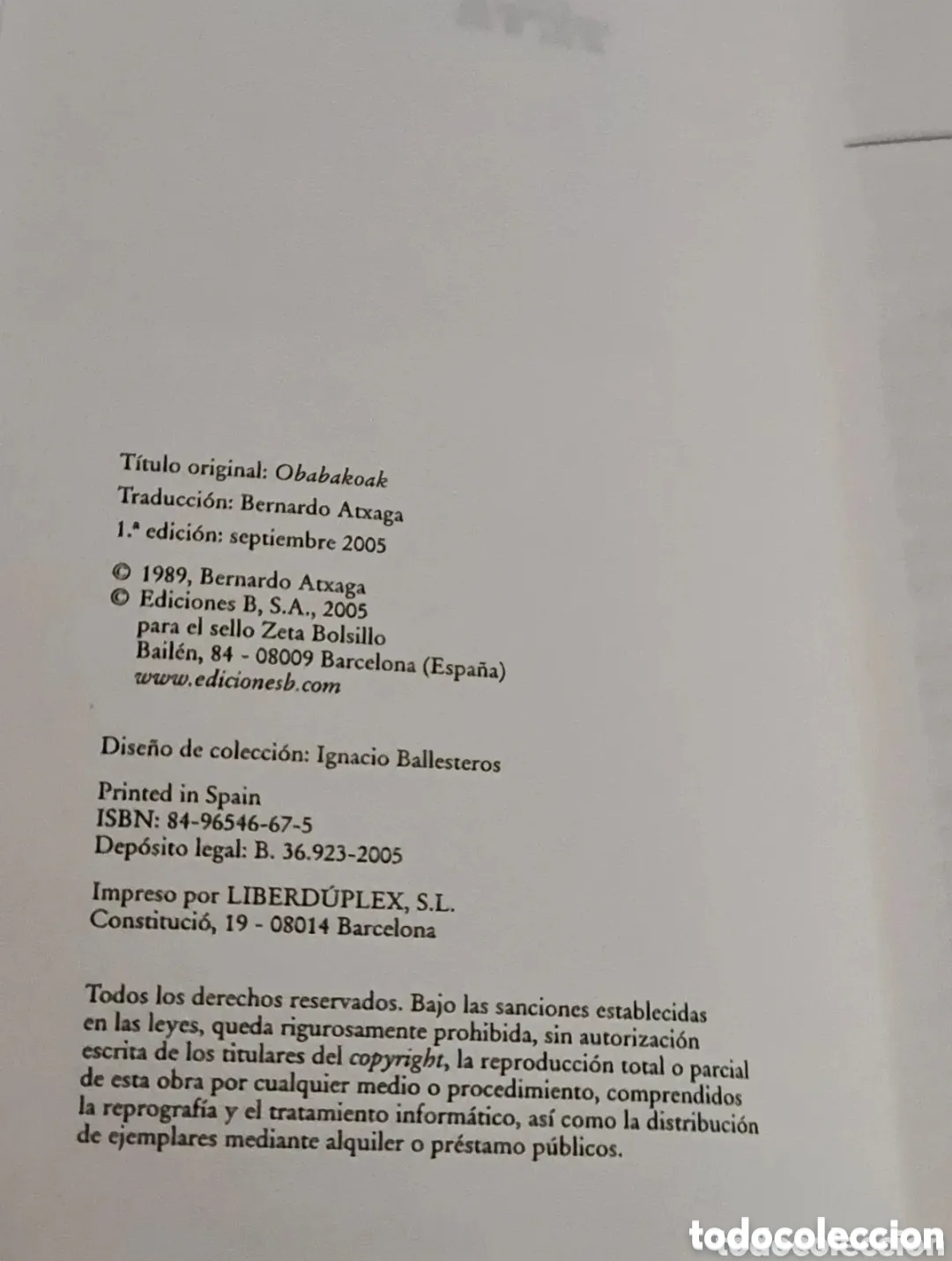 Libros de segunda mano: Bernardo Atxaga / ObabaKoak - Foto 6