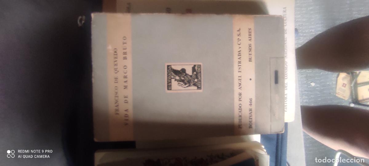 Libros de segunda mano: VIDA DE MARCO BRUTO. Quevedo, Francisco De