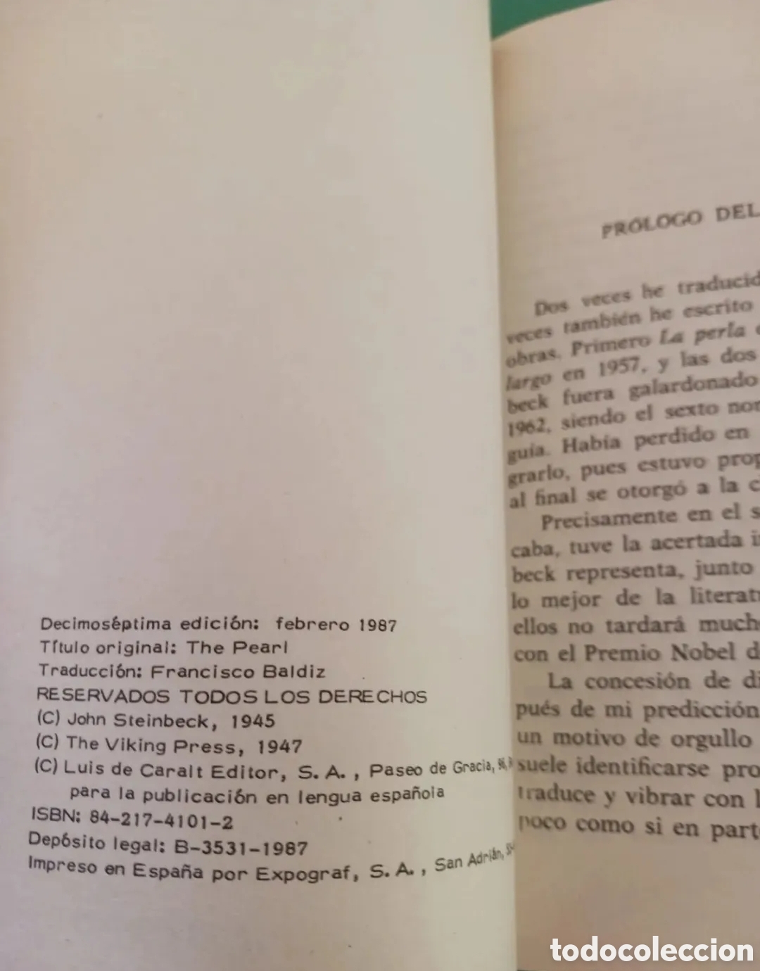 Libros de segunda mano: Libro La perla John steinbeck - Foto 2