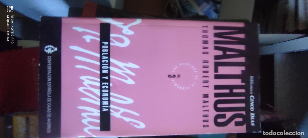 Libros de segunda mano: BIBLIOTECA CINCO DIAS. THOMAS ROBERT MALTHUS. VOL. 3. POBLACION Y ECONOMIA