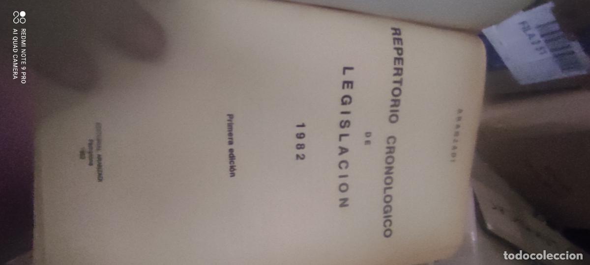 Libros de segunda mano: Repertorio cronol&oacute;gico de legislaci&oacute;n, 1982