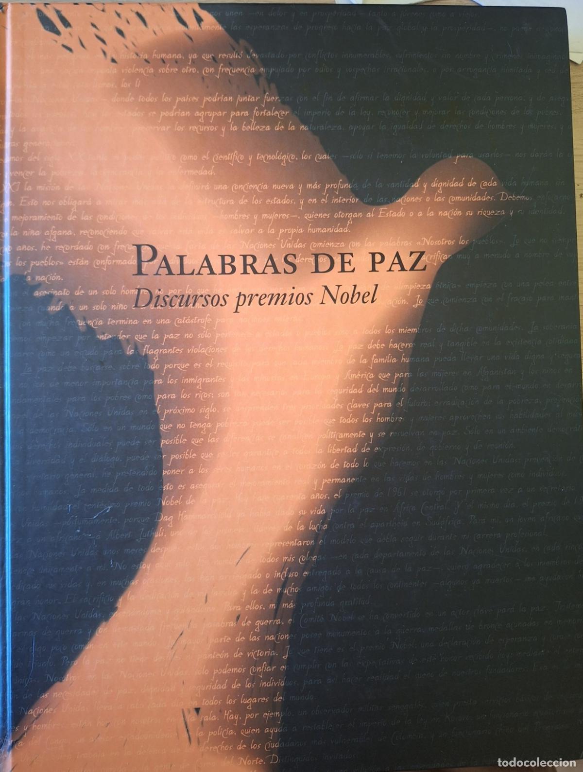 Libros de segunda mano: PALABRAS DE PAZ. DISCURSOS PREMIOS NOBEL. -