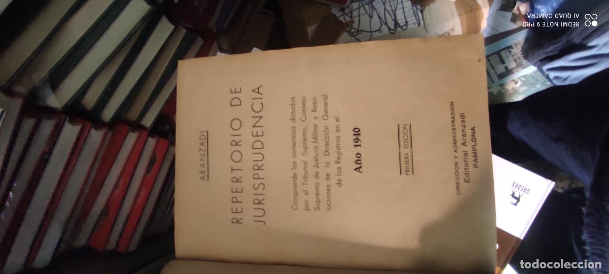 Libros de segunda mano: Repertorio de Jurisprudencia, 40 l
