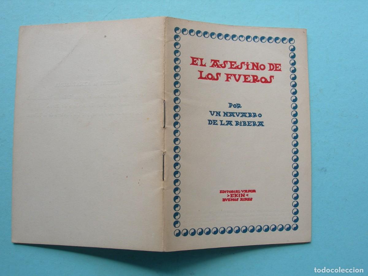 Libros de segunda mano: EL ASESINO DE LOS FUEROS / POR UN NAVARRO DE LA RIBERA / NARRATIVA