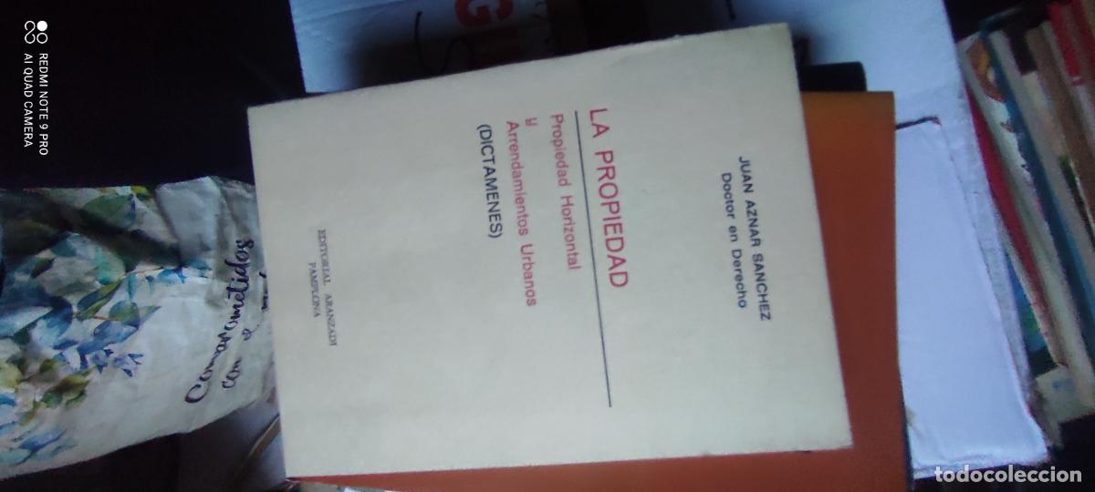Libros de segunda mano: LA PROPIEDAD.Propiedad Hirizontal y Arrendamientos Aznar Sanchez,Juan- EDITORIAL: Aranzadi - Aznar S