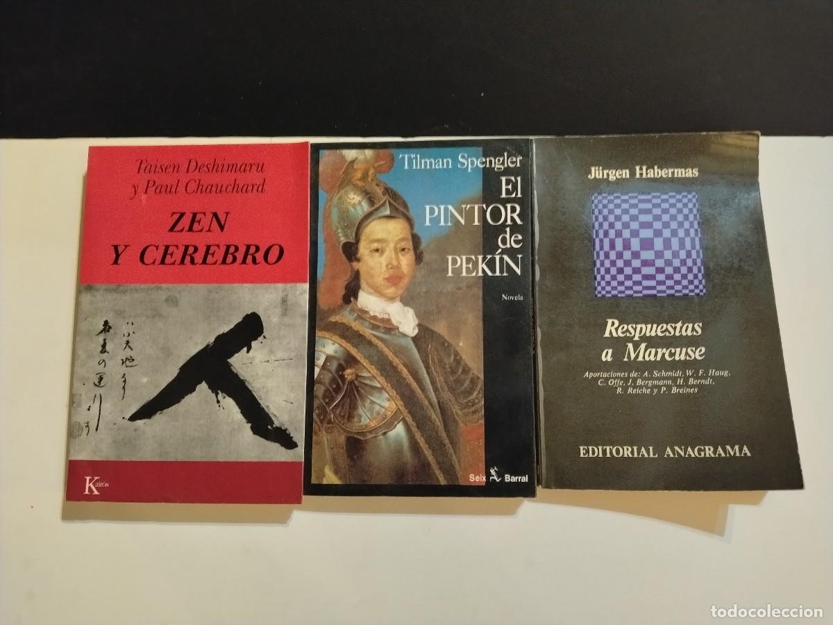 Gebrauchte B&uuml;cher: LOTE 3 LIBROS-RESPUESTAS A MERCUSE-EL PINTOR DE PEK&Iacute;N-ZEN Y CEREBRO...(VER FOTOS)