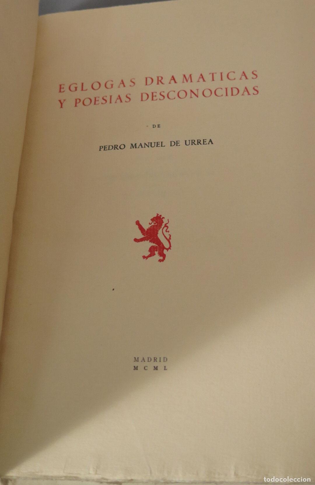 Libros de segunda mano: &Eacute;glogas dram&aacute;ticas y poes&iacute;as desconocidas - Pedro Manuel de Urrea - Joyas Bibliogr&aacute;ficas